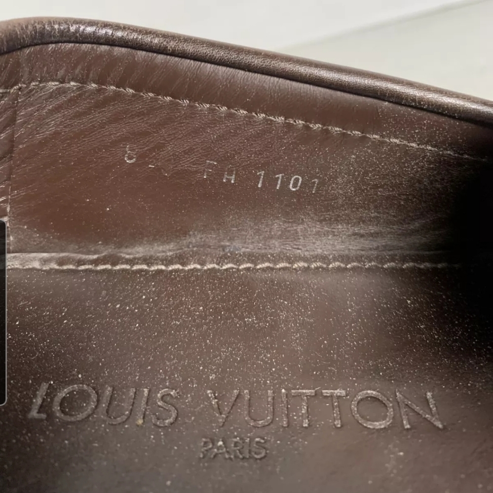 Authentic Louis Vuitton Brown Leather Loafers - Picture 8 of 10